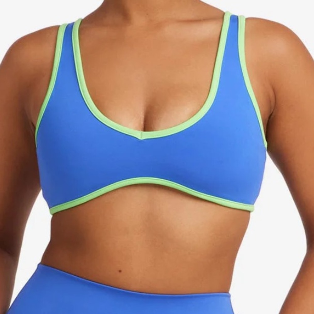 Blue and Green Women's Top